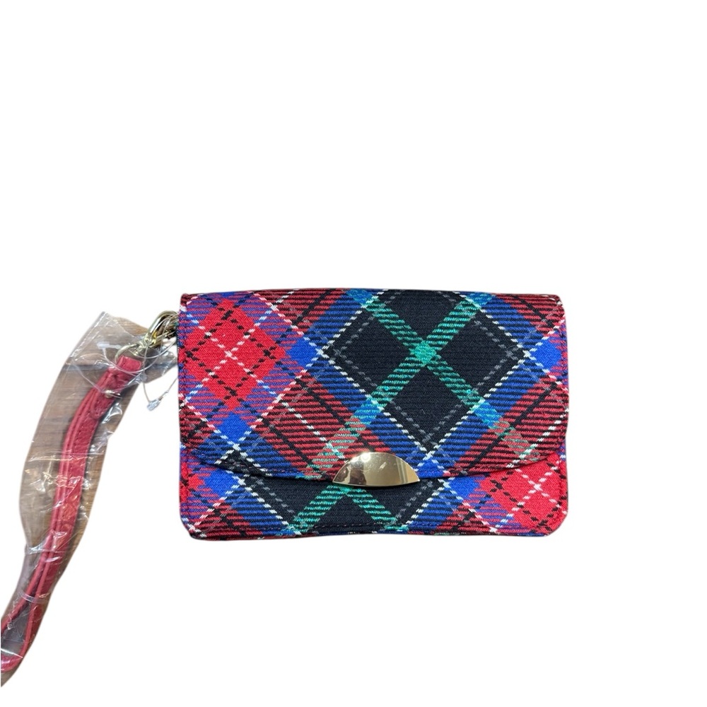 Talbots Red and Blue Plaid Clutch